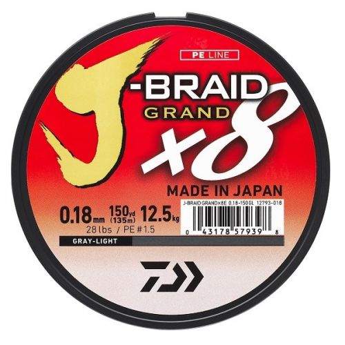 J Braid Grand X8 DE Daiwa - hilo trenzado muy resistente a la abrasión