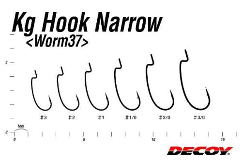 Decoy Worm 37 KG Hook Narrow ↪️ Anzuelos para vinilos mini